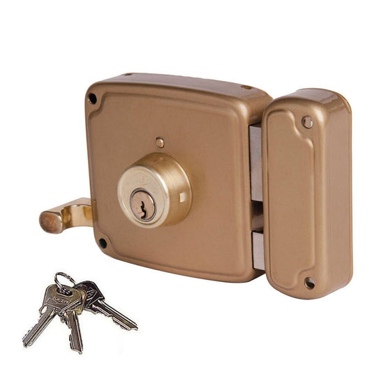 CERRADURA, SOBREPONER, MODELO 4125HB100D, CON PESTILLO Y LLAVE DE 1 PUNTO, MANO DERECHA