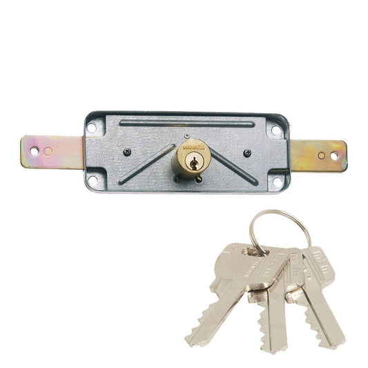 CERRADURA, SOBREPONER, MODELO 1511V, PARA PUERTAS METÁLICAS DE PERSIANA O BASCULANTES