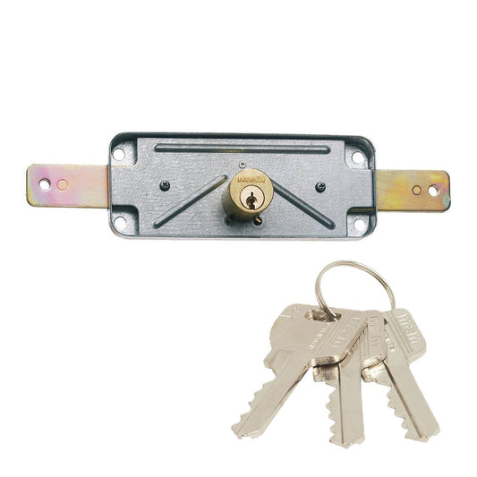 CERRADURA, SOBREPONER, MODELO 1511AV, PARA PUERTAS METÁLICAS, CON DOBLE CILINDRO