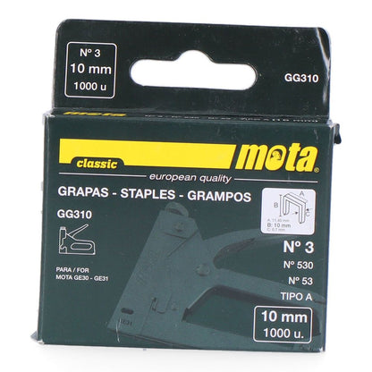 GRAPAS Nº 3 DE 10 mm ESPESOR 0,7 mm, 1000 uds