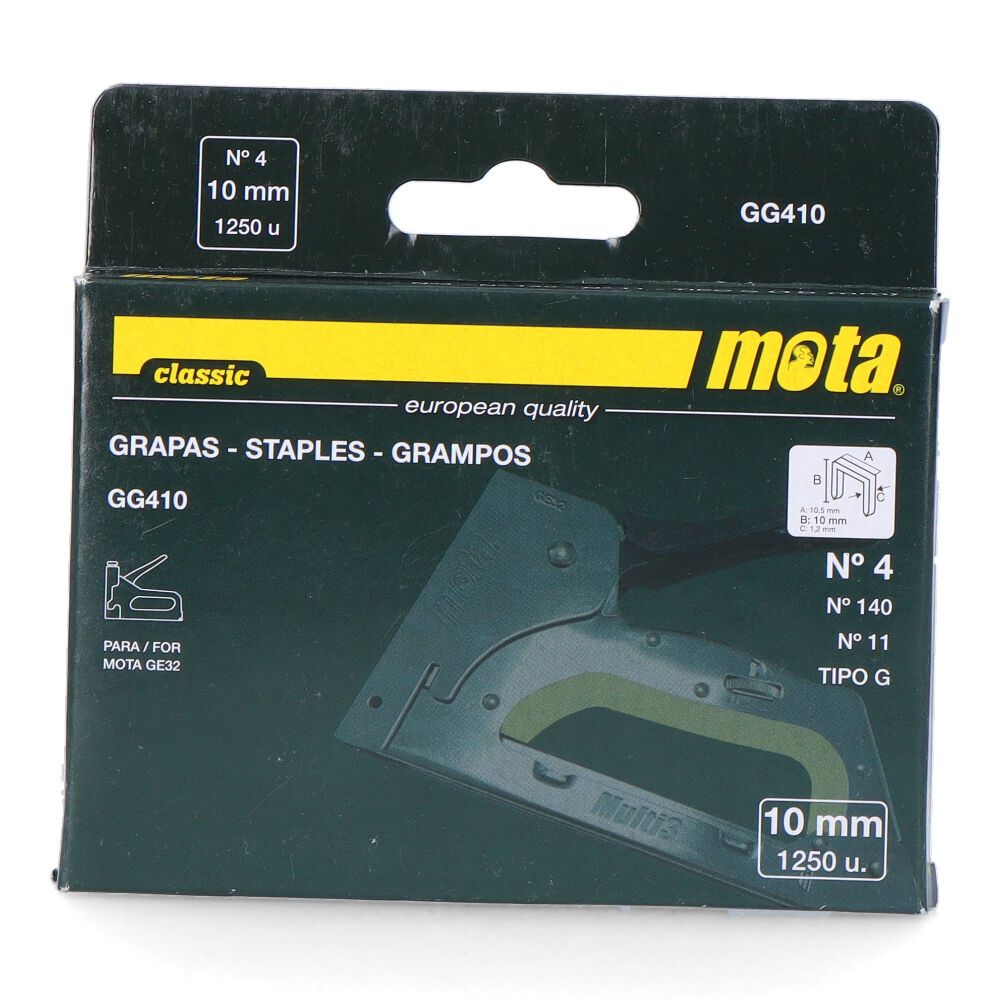 GRAPAS Nº 4 DE 10 mm ESPESOR 1,2 mm, 1000 uds