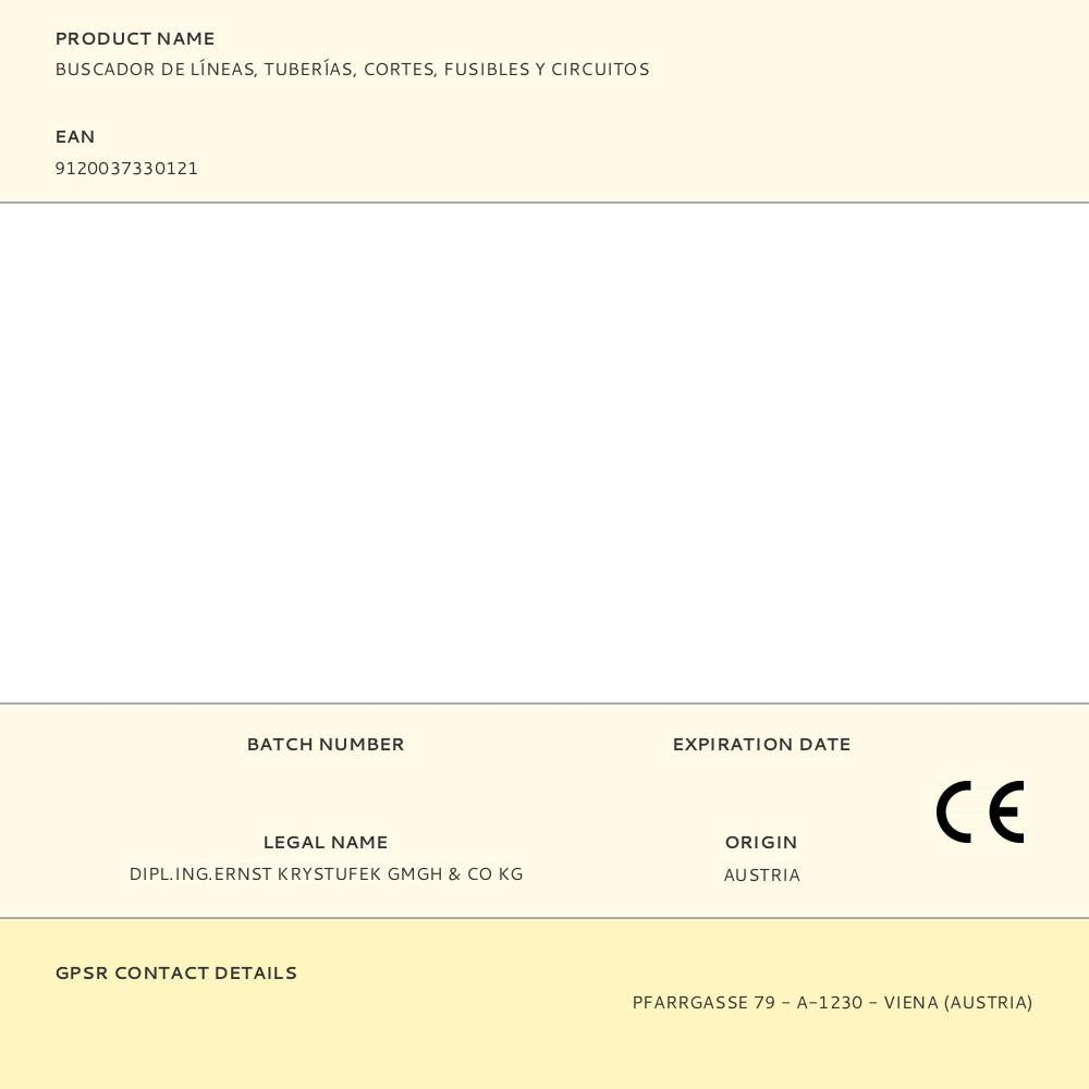 BUSCADOR DE LÍNEAS, TUBERÍAS, CORTES, FUSIBLES Y CIRCUITOS