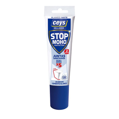 SELLADOR STOP MOHO JUNTAS SANITARIOS ACABADO CEMENTO BLANCO 125 ml