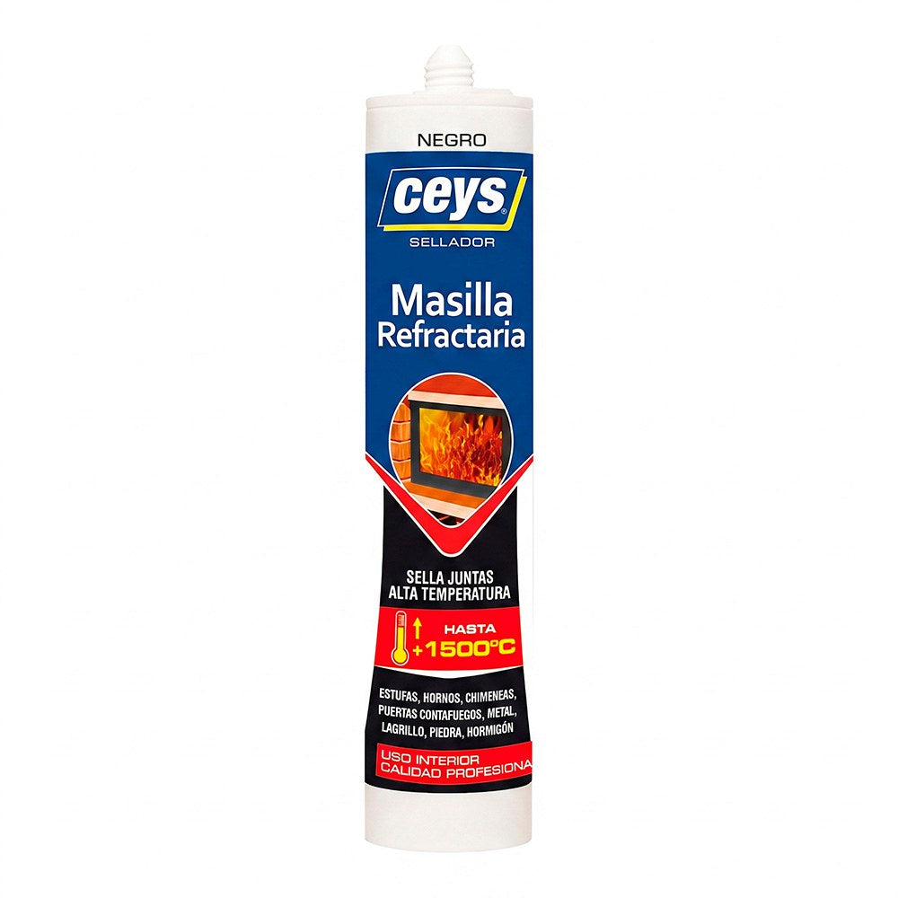 SELLADOR MASILLA REFRACTARIA NEGRA 300 ml