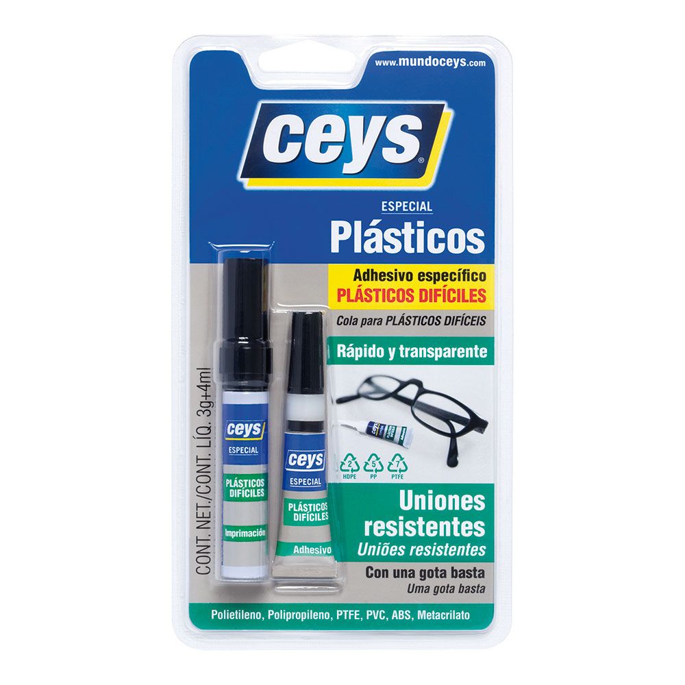 ADHESIVO PLÁSTICOS DIFÍCILES 3 g + 4 ml