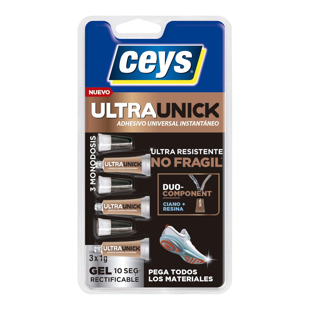 ADHESIVO ULTRAUNICK PODER EXTREMO GEL MONODOSIS 3 x 1 g