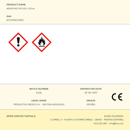 ADHESIVO PVC GEL 125 ml