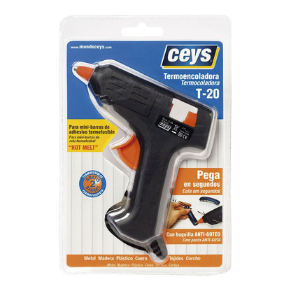 PISTOLA TERMOFUSIBLE MINI T-20, PARA BARRAS DE Ø8 mm