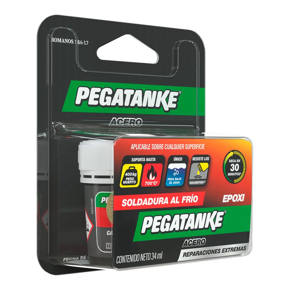 PEGAMENTO EPÓXICO BI-COMPONENTE ACERO, 32 ml