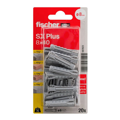 TACO SX PLUS Ø8 x 40 mm, BLISTER 20 uds