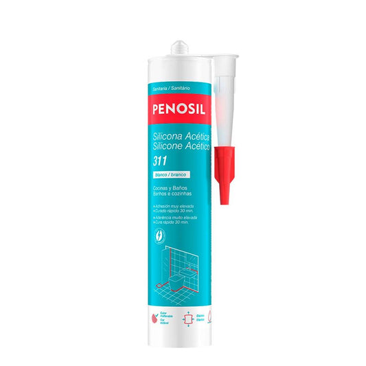 SILICONA ACÉTICA COCINAS Y BAÑOS 311 BLANCA 280 ml