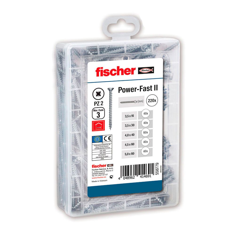 PACK 220 TORNILLOS SURTIDOS FPFII MISTERBOX  558779 FISCHER