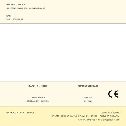 SILICONA UNIVERSAL BLANCA 280 ml