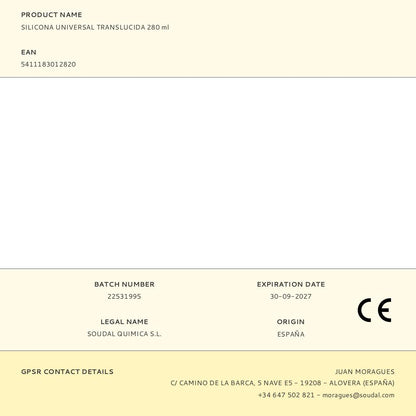 SILICONA UNIVERSAL TRANSLUCIDA 280 ml
