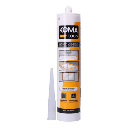 SILICONA UNIVERSAL ÁCIDA ANTIMOHO, BLANCA, 280 ml