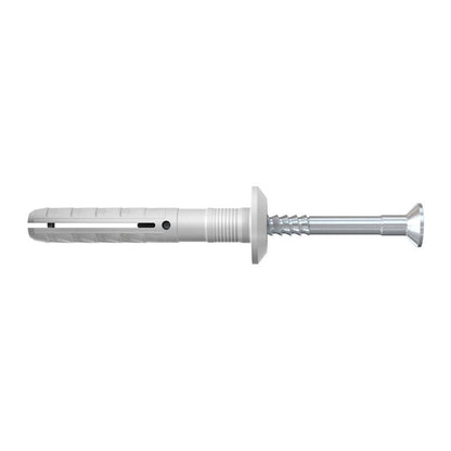 TACOS CLAVO Ø6 x 40 mm / 7 P + TORNILLOS CABEZA AVELLANADA Ø3,7 x 48 mm, CAJA 50 uds