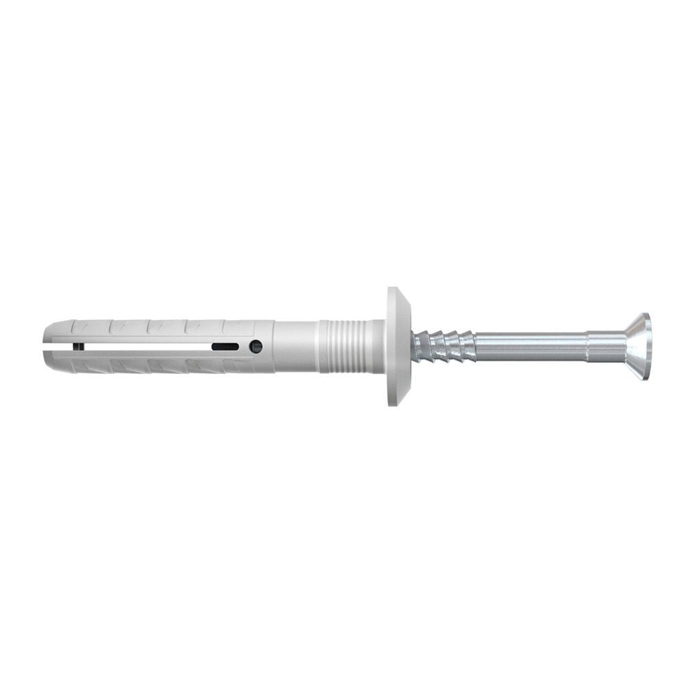 TACOS CLAVO Ø6 x 40 mm / 10 S + TORNILLOS CABEZA AVELLANADA Ø3,7 x 48 mm, CAJA 50 uds