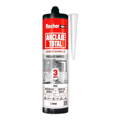 ANCLAJE TOTAL, PEGADO RÁPIDO 3 SEGUNDOS, PARA INTERIOR, CRISTAL, 290 ml