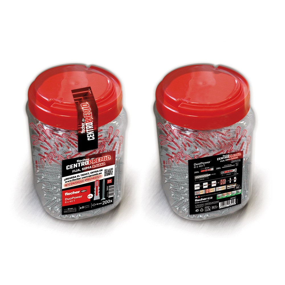 TACO DUOPOWER S Ø8 x 40 mm, BOTE 200 uds