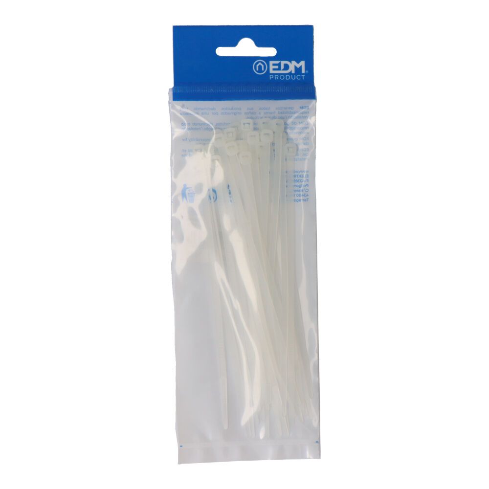 BRIDAS, NYLON, ALTA CALIDAD, NATURAL, 150 x 3,6 mm, BLISTER, 25 uds