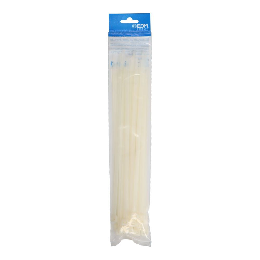 BRIDAS, NYLON, ALTA CALIDAD, NATURAL, 300 x 7,6 mm, BLISTER, 25 uds