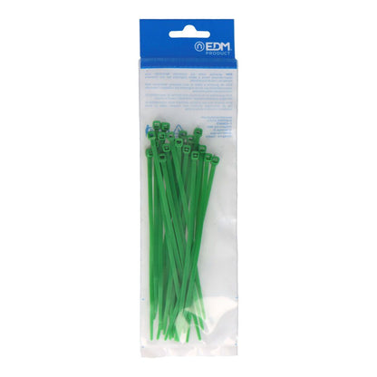 BRIDAS, NYLON, ALTA CALIDAD, VERDE, 150 x 3,5 mm, BLISTER, 25 uds