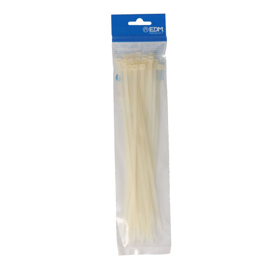 BRIDAS, NYLON, ALTA CALIDAD, NATURAL, 250 x 4,8 mm, BLISTER, 25 uds