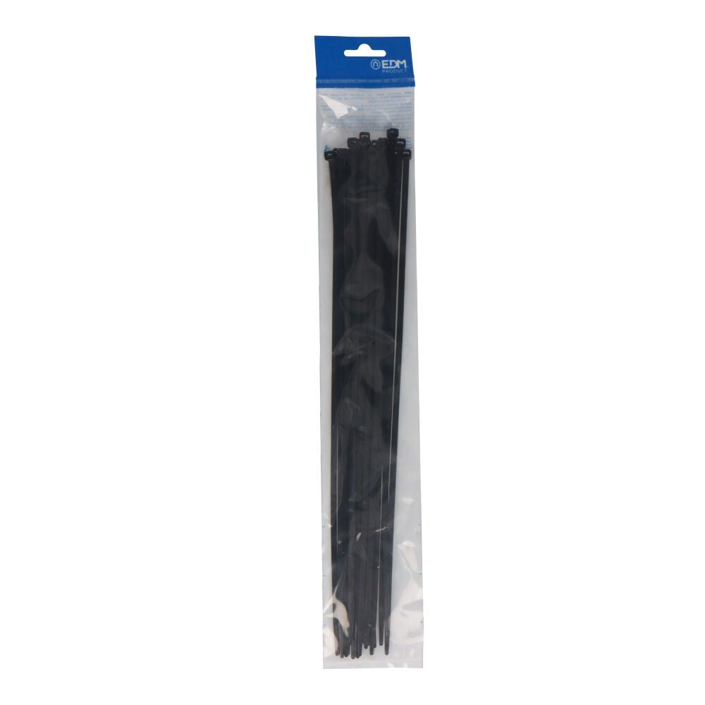BRIDAS, NYLON, ALTA CALIDAD, NEGRO, 385 x 4,8 mm, BLISTER, 25 uds