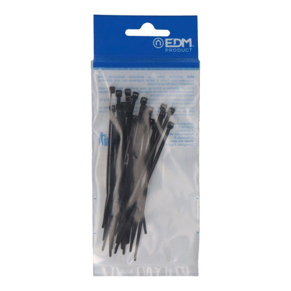 BRIDAS, NYLON, ALTA CALIDAD, NEGRO, 100 x 2,5 mm, BLISTER, 25 uds