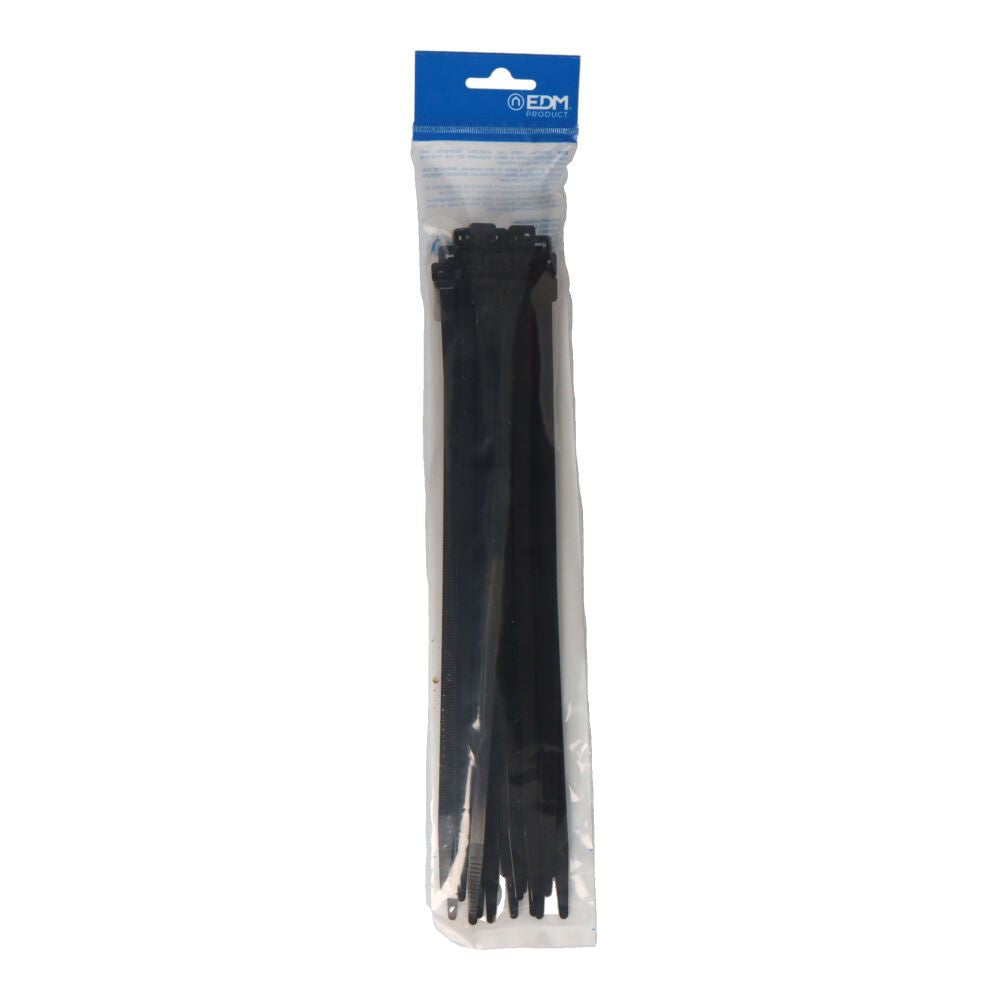 BRIDAS, NYLON, ALTA CALIDAD, NEGRO, 300 x 7,6 mm, BLISTER, 25 uds