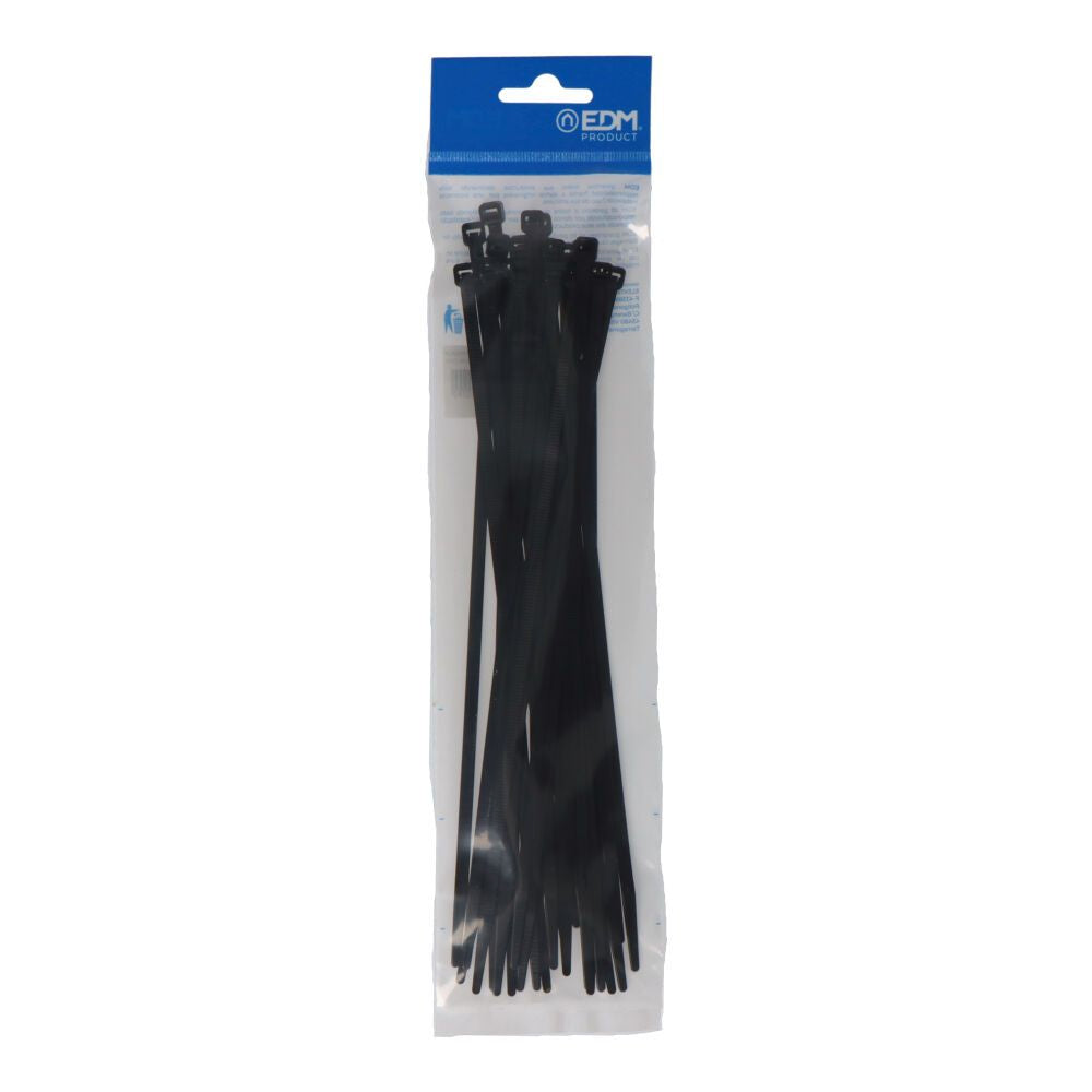BRIDAS, NYLON, ALTA CALIDAD, NEGRO, 250 x 4,8 mm, BLISTER, 25 uds